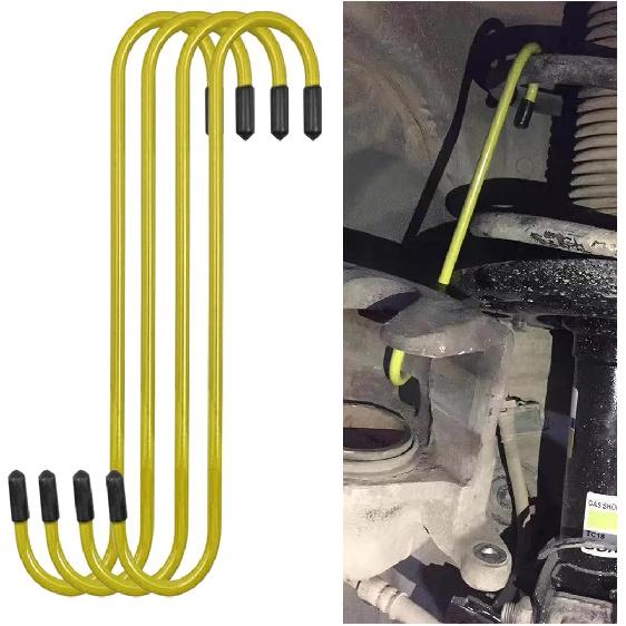 4 Pcs Brake Caliper Hangers, Hook for Brake Pads Replacement, Brake System Maintenance with Rubber Tips, Universal Automotive Tool for Braking