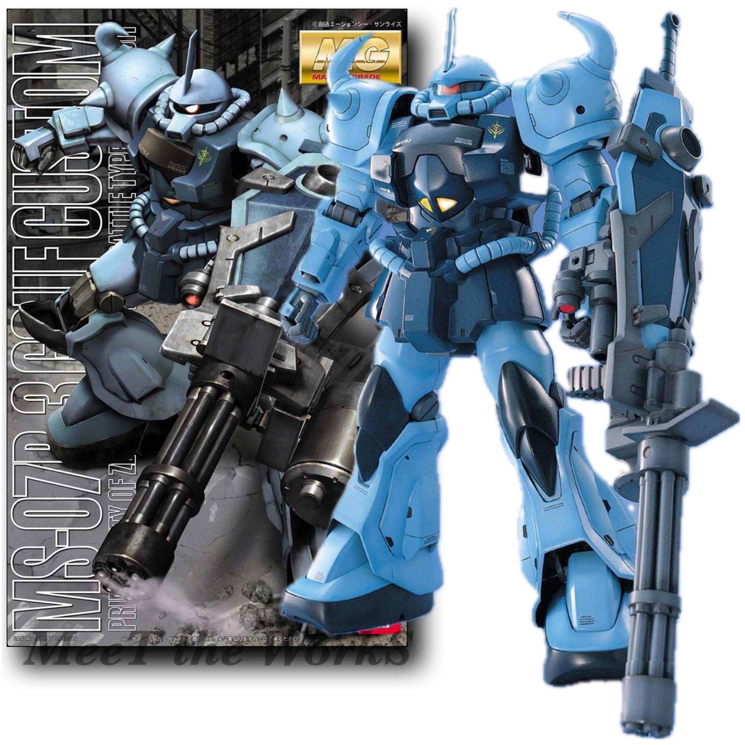 [MG] 1/100 MS-07B3 Gouf Custom Pre-colored Plastic Model Kit Mobile Suit 08th MS Team