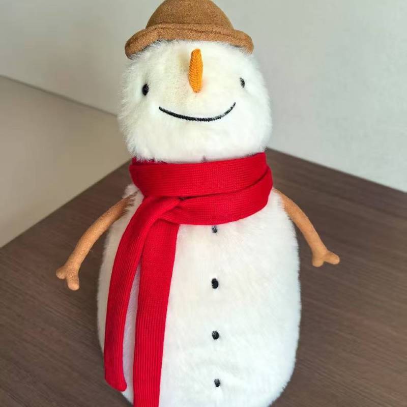 Plush Snowman Jellycat Toy With Hat And Scarf Design For Kids Daily Gift Holiday