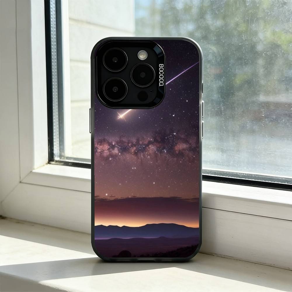 Space For Galaxy U-Universe Phone Case For iPhone 17,16,15,14,13,12,11 Plus,Pro Max,XS,Colorful Silver Phone Case Funda Cover