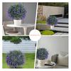 Artificial Topiary Ball with Lavender Flowers 16 Inches UV Resistant Faux