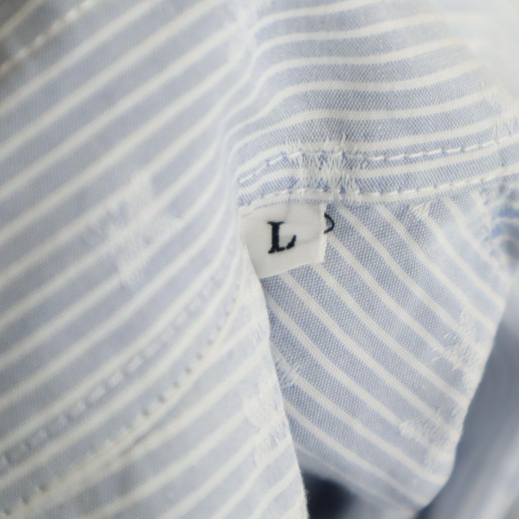 LANVIN LA COLLECTION made in Japan Striped Pattern Long sleeve Cotton shirt Men's Used