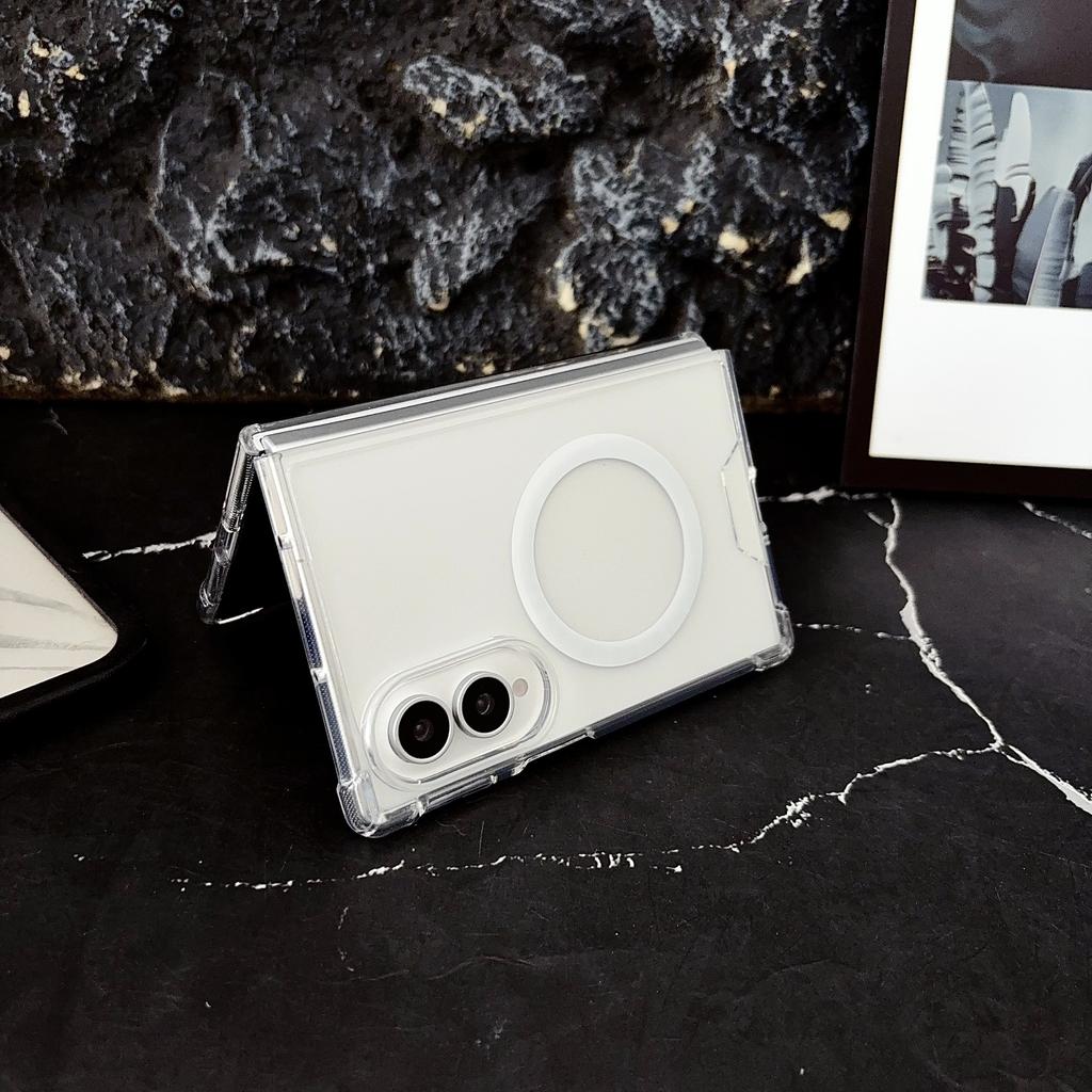 Clear Magnetic Shockproof Phone Case for Samsung Z Fold8 Fold8 Wide for Magsafe Edge Protection Wear Resistant Flexible Cover