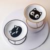 Cat Bowl Set Anti-Vomit Protect Cervical Vertebrae Indoor Cats Small Pets Colorful Patterns Pet