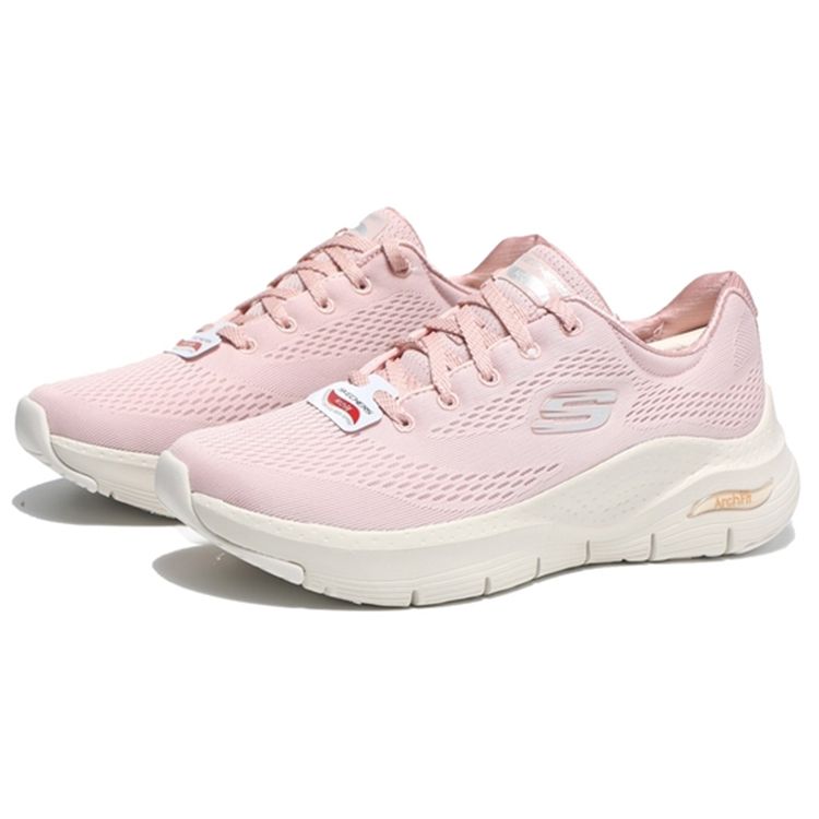 Skechers Arch Fit Comfortable Breathable Low-Top Casual Running Shoes Women Sneakers Light-Pink 149057-LTPK