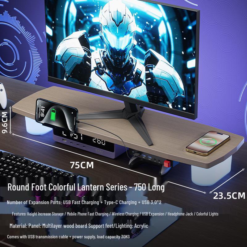 Gecko Walk RGB Monitor Stand with USB Hub