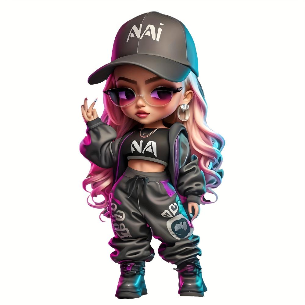2D Flat Acrylic Pendant - Locomotive Girl, Pendant for Cars, Backpacks, Keys - Universal Gift for All Occasions