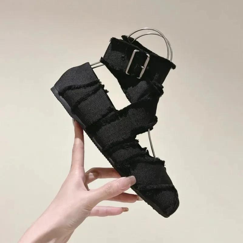 Mode 2024 Neue Sommer Ballerinas Mode Eckige Zehenpartie Damenschuhe Lässig Slipper Echtes Leder Schuhe Damen Zapatos De Mujer Größe 35-41 Heiß