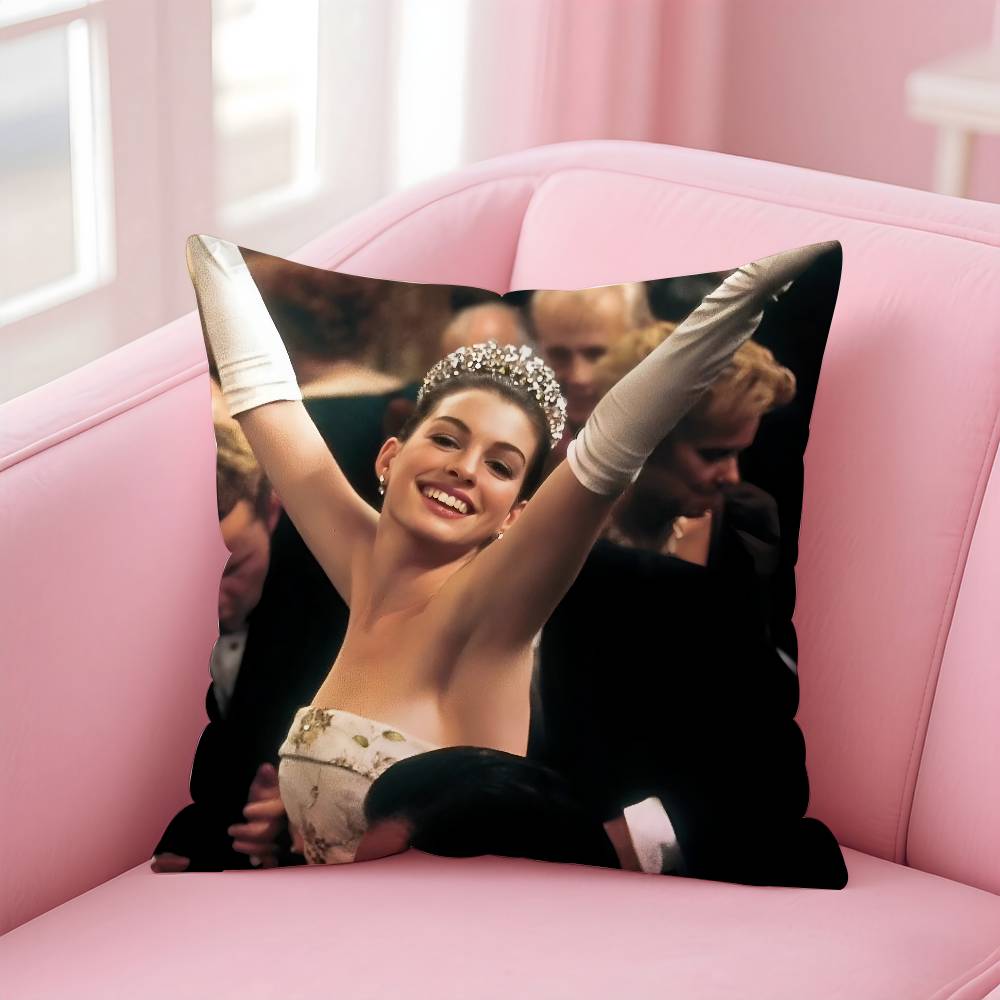 Actor A-Anne H-Hathaway Pillow Case Pattern Printing Pillowcase Living Room Sofa Cushion Cover Bedroom Room Decor