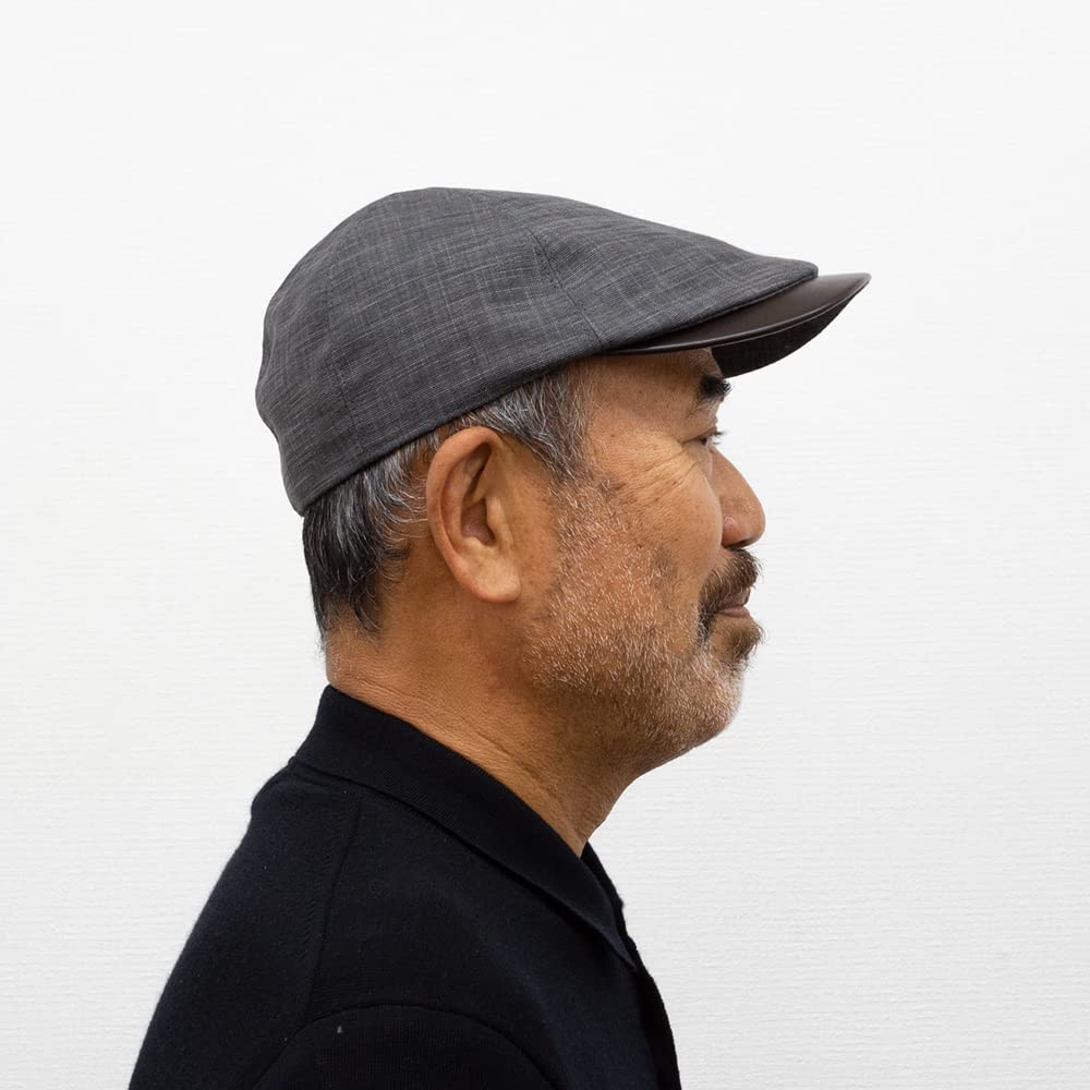 Hunting Hunting Fashion Made In Japanese Binchotan Charcoal Eaves Leather Made In Kyoto [creareki] Hat, Men's Hat, Cap, Beret, Cap, Accessory, Men's,