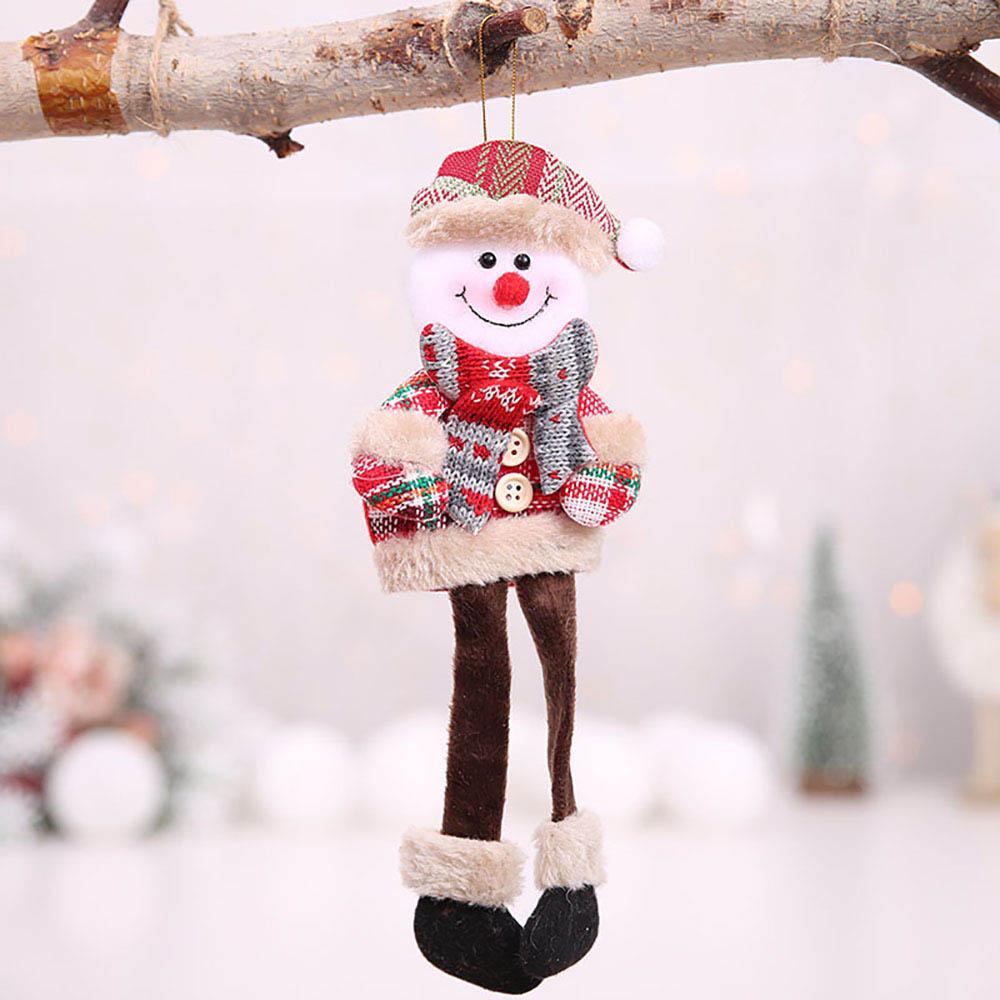 Weihnachten lange Beine Muppets Anhänger mit kariertem Tuch Cartoon Charakter für Weihnachtsbaum Dekoration Neujahr Party Schaufenster hängen Ornament Dekor
