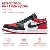 Zapatillas Air Jordan 1 Low Bred Toe para Hombre Rojo Gimnasio Negro Blanco 553558-612