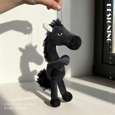 Chosen Black Horse 2026 Year of the Horse Plush Toy Pony Bag Charm Keychain