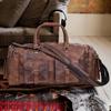 Handmade Top Grain Leather Duffle Bag: 24-inch Weekender Travel Bag