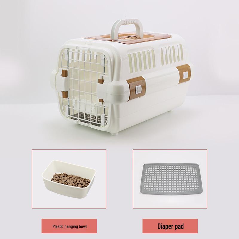 Portable Pet Travel Crate: Breathable, Handheld Carrier for Cats & Dogs