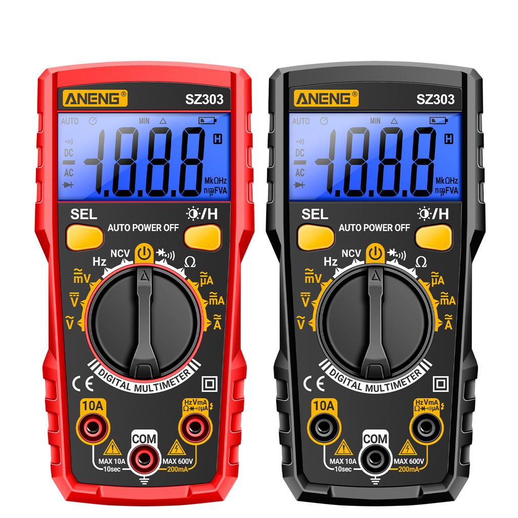 Aneng SZ303 Multimeter 1999 Zählen Digital ACDC Spannung Strom Widerstand Hohe Präzision