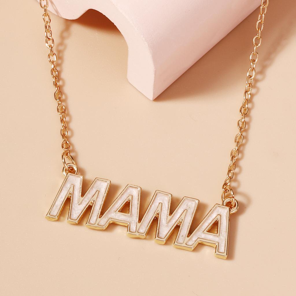 European and American fashion collarbone chain letter MAMA collarbone chain alloy pendant new mother's day necklace jewelry women