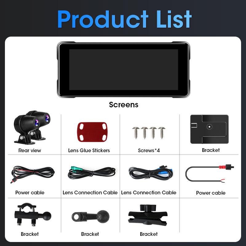 6.86 Inch DVR Motorcycle For BMW R1200GS R1250GS S1000XR R1300GS GPS Navigation Moto Touch Screen Portable CarPlay Android Auto