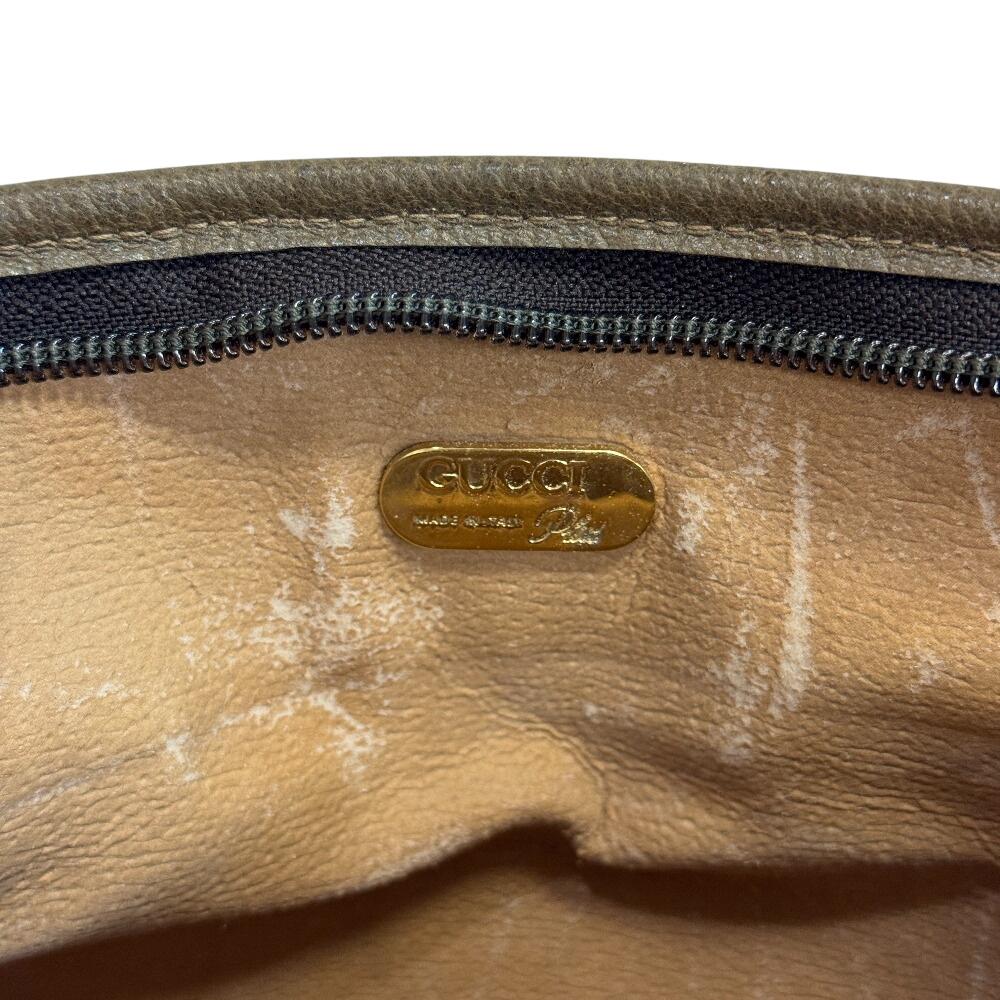 GUCCI Gucci Plus Vintage GG pattern PVC Clutch bag Brown PVC Used
