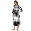 Autumn Winter Lady Zip Up Sleepdres Loose Nightgowns Spa Bathrobe Crewneck Soft Striped Sleepshirt Loungewear Sleepwear with Pockets