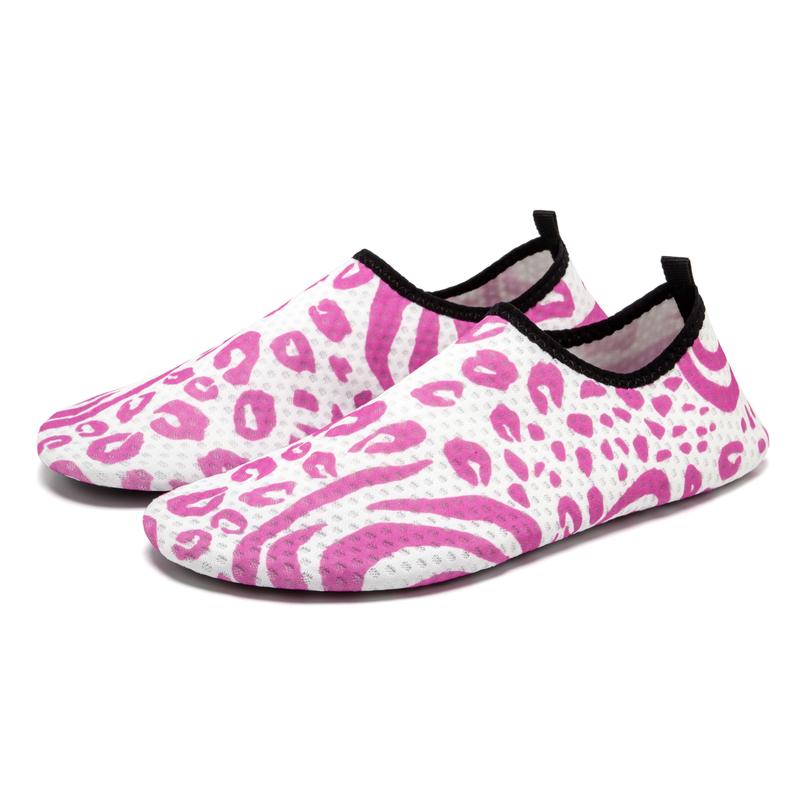 Women Men Water Barefoot Shoes Leopard Design Beach Shoes Quick Dry Hiking Sports Sandals Casual Training Shoes Light Sandals 46
