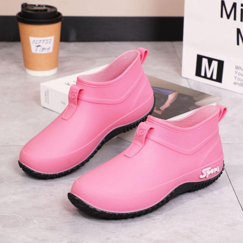 

Fashion casual summer thick-soled velvet non-slip short tube fashion rain shoes non-slip low-top rain boots short tube women 40
