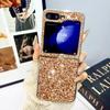 Ochranný kryt Samsung Z Flip6/5/4/3 s galvanicky pokoveným diamantovým zábleskem pro skládací displej telefonu s laserovou intarzií.