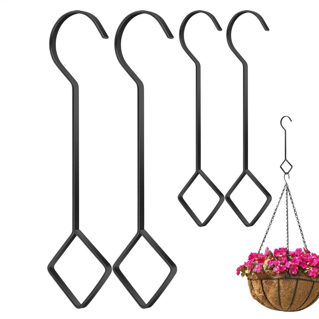 Hanger For Plants Metal Extension Hooks For Plants Home Decoration 4 Pieces Flower Organizer Accessory For Outdoor Lights Garden