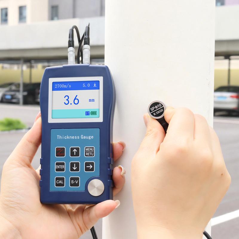 DR83S Digital Industrial Portable Ultrasonic Thickness Gauge with Plastic Housing and (1%H+0.1)mm Accuracy 0.9-300mm