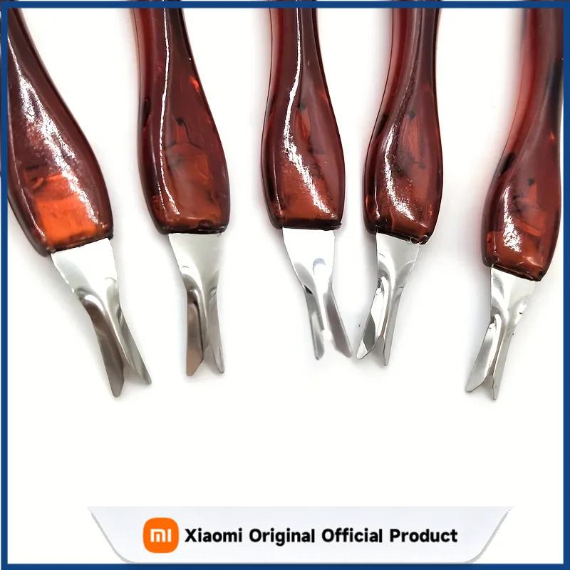 Xiaomi 5pcs Cuticle Knife Trimmer Cuticle Fork Trimmer Nail Cuticle Remover Trimmer Pusher Dead Skin with Double Head V-Shaped Fork