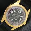 VINTAGE HAND-WINDING SWISS MENS POKER FACE BLACK COLOR DIAL WATCH A701138-5 R205b-a701138
