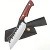 1pc Kitchen Knife Handmade Forged Stainless Steel Boning Meat Cleaver Butcher Fruit Wooden Handle Professional Chef Knife