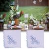 Embroidery Cotton Square Handkerchief Wedding Party Favor Decorative Kerchief for Bride Wedding Gifting Packing Use