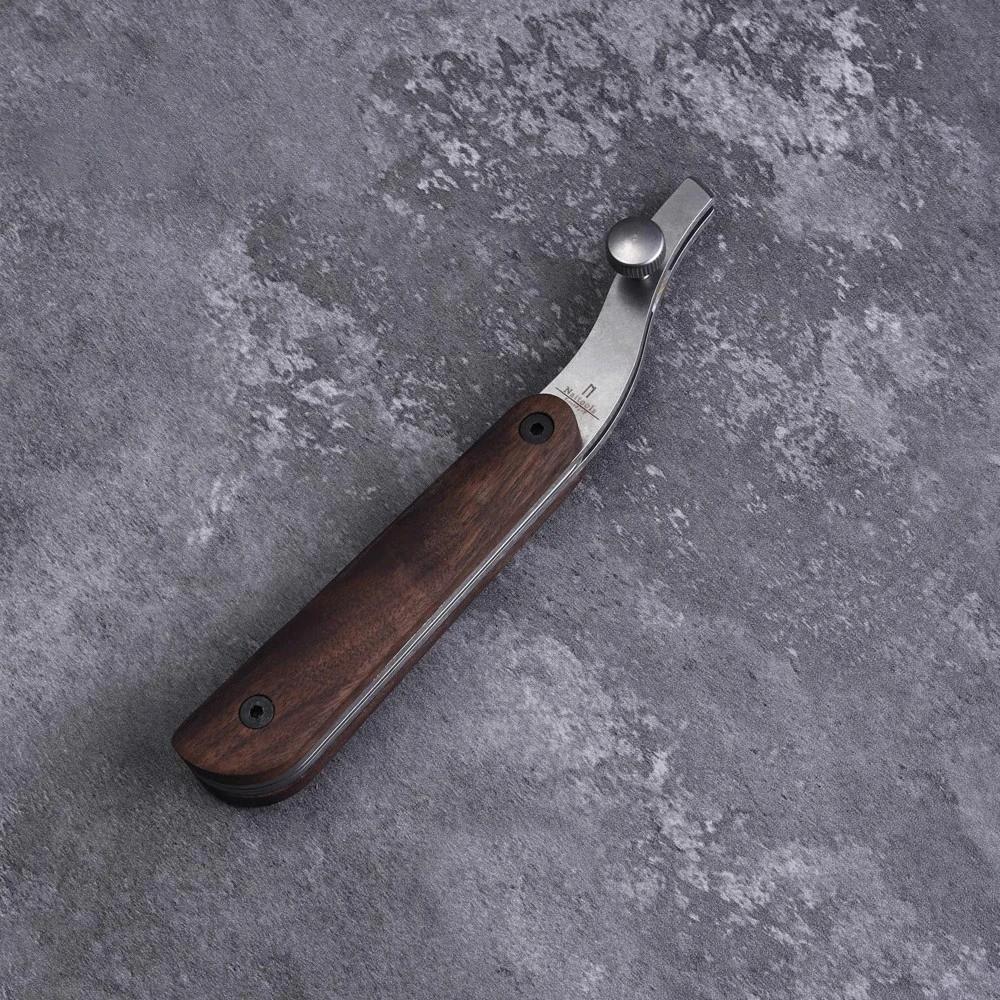 

Adjustable Leather Edge Creaser Scriber Groover Handmade Leathercraft Tool Stitch Line Marking Stainless Steel Wood Handle