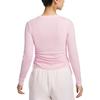 Nike Sportswear Ribbed Pullover Fashion Short Sleeve T-Shirt Women Tops Pink Foam HV8728663