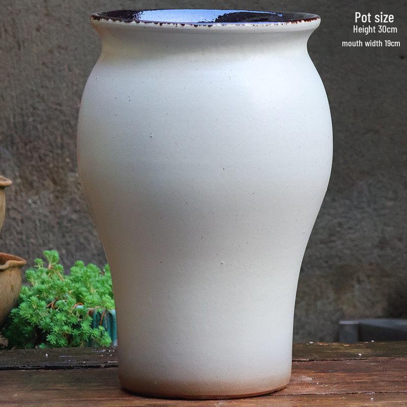 Coarse Ceramic Succulent Pot with Orchid Design – Old Tree Jade Pendant Style