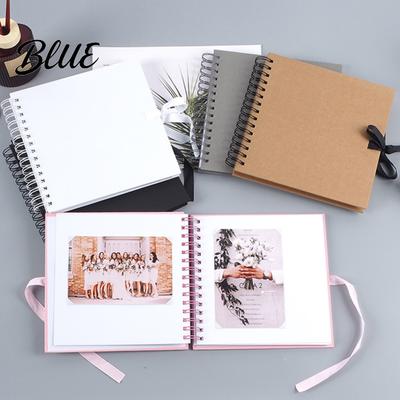 Handgefertigtes Fotoalbum 8 Zoll Album mit 40 Blättern Loseblatt Scrapbook Metallspirale Bindung 360° flach liegend Erinnerung für Reiseerinnerungen Familienfotos