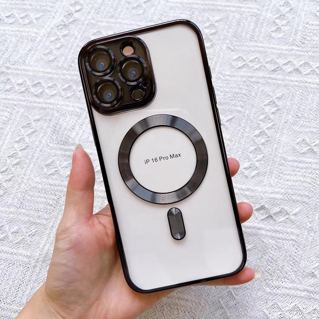 IPhone16 Electroplated CD Pattern 15 Mobile Phone Case with Tail Apple Magsafe Magnetic 12proma Soft Case Suitable