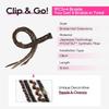 2Pcs Handmade Bohemia Clip In Hair Extensions 16/20 Inches Braided Ponytails  for Women