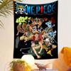 One Piece All Crew Poster Tapestry Wall Hanging, Straw Hat Pirates Group Art, Anime Wall Decor for Bedroom Living Room Dorm