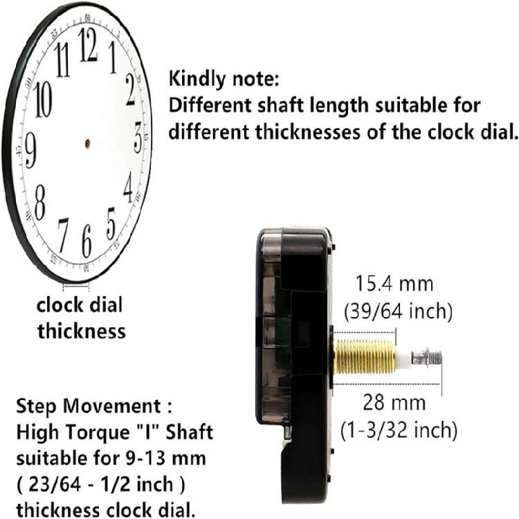Long Shaft Clock Movement Mechanism Clock Repair Part Replacement