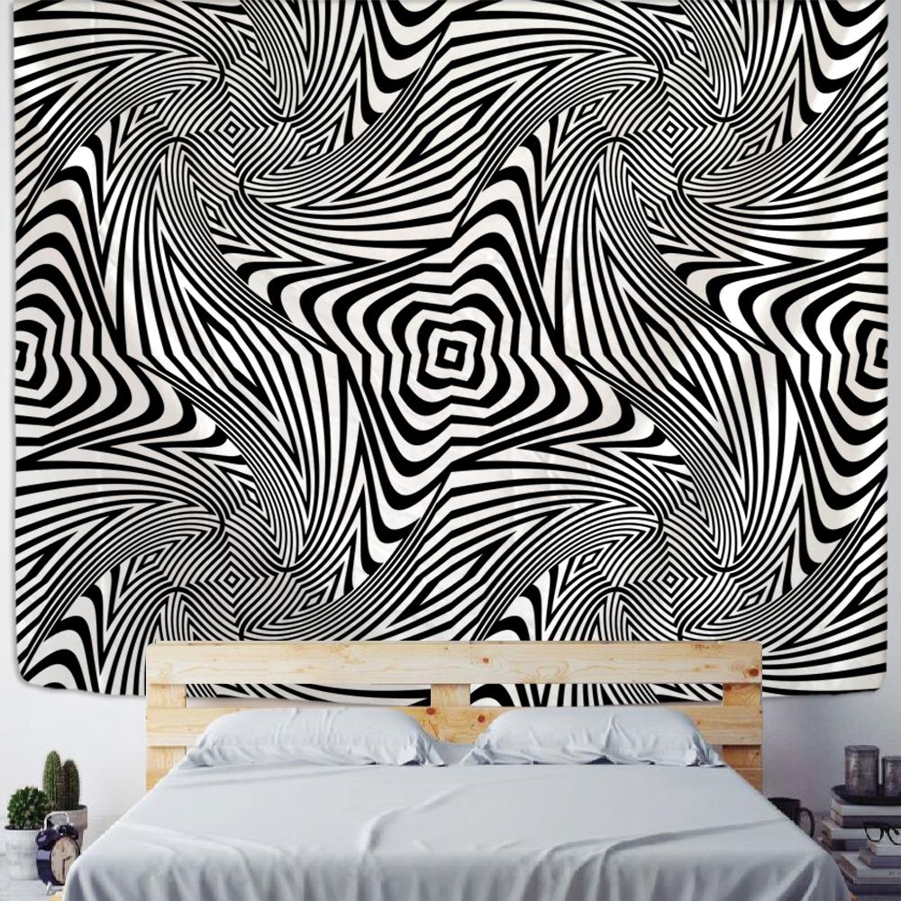 Psihedelic Vertigo Model Linii Tapiserie Agățată de Perete Imprimare 3D Hippie Vrăjitorie Mandala Decor Acasă