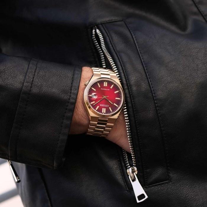 [Citizen] Tsuyosa Automatic Sapphire Glass Red Dial Gold Watch NJ0153-82X, Red, Bracelet