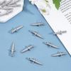 304 Stainless Steel Pendants Dagger Stainless Steel Color 24x9x3.5mm Hole: 1.6mm 16pcs/box