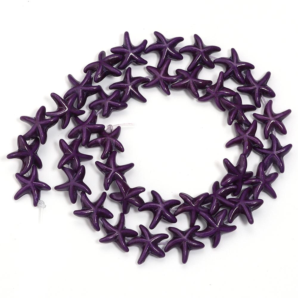About 36pcs/Strand Starfish Turquoises Beads For Jewelry Making Loose Bead Natural Stone Beads DIY Bracelet Necklace Accessories