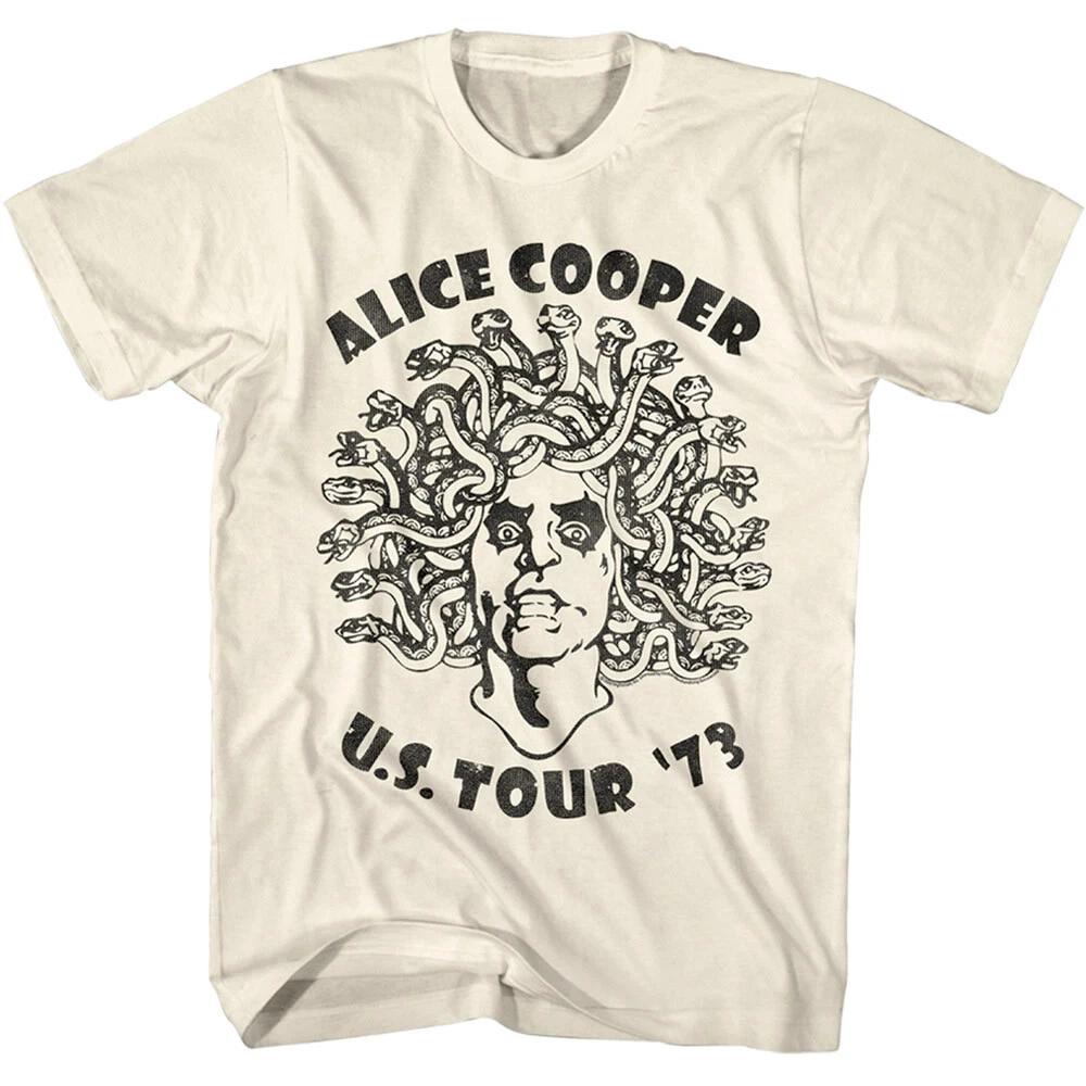 Alice Cooper Medusa USA Tour 1973 Men s T Shirt Rock Legend Concert Tour Merch L