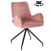 Kemal Swivel Upholstered Chair Pink Fabric