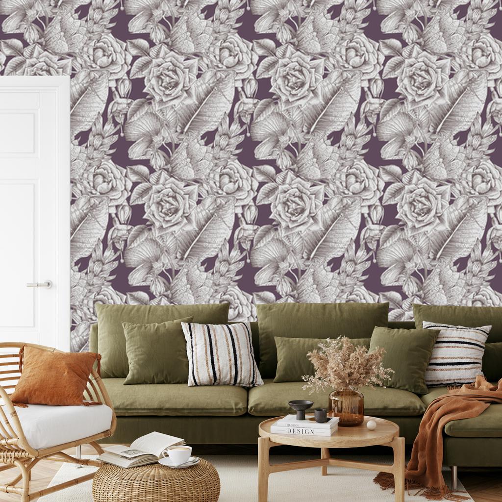 Roses Wallpaper for Living Room and Bedroom 50x1000