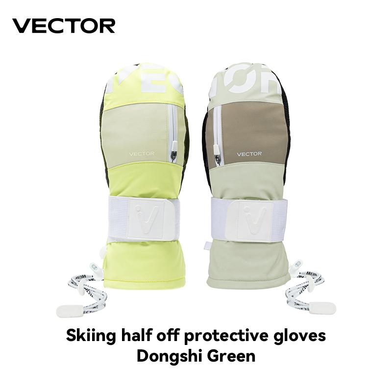 Vector Women Men Outdoor Double Board Snowboard Kevlar Waterproof Wear-resistant Semi Detachable Gloves 3M Cotton