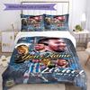 Football Messi Personalized Name Bed Sheet Set Design for Bedrooms Soft Bedding Home Decor Perfect Gift for Women/Men
